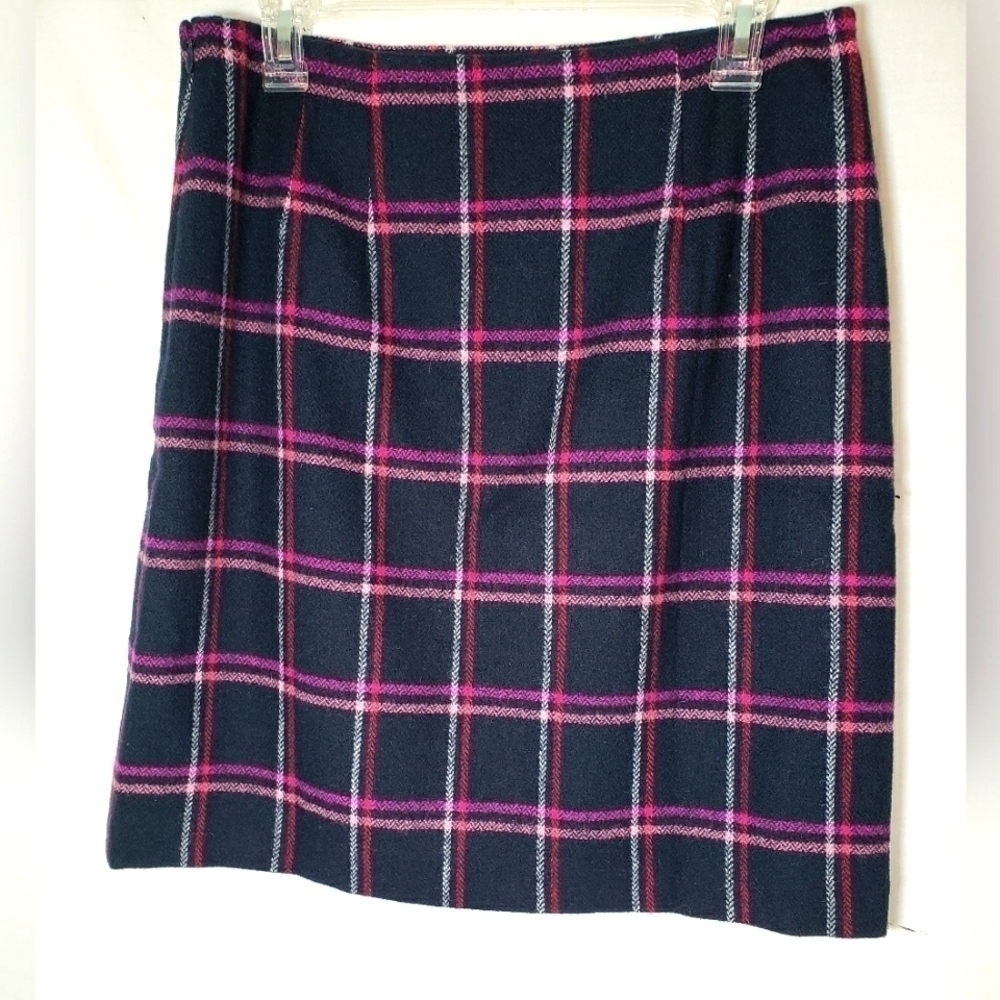 Talbot's Black Multicolored Wool Blend Pencil Skirt Sz 6 - Picture 2 of 8